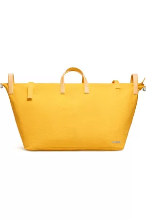 Cory Silk Satin Tote Bag in Yellow - Staud