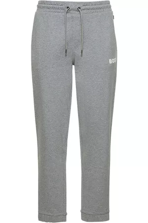 BOSS - BOSS x NFL oversize-fit tracksuit bottoms in denim-look cotton