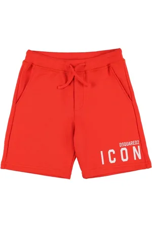 Dsquared2 Icon Logo Print Cotton Sweat Shorts