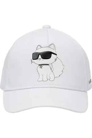Karl Lagerfeld Cat Ears Baseball Hat in Pink
