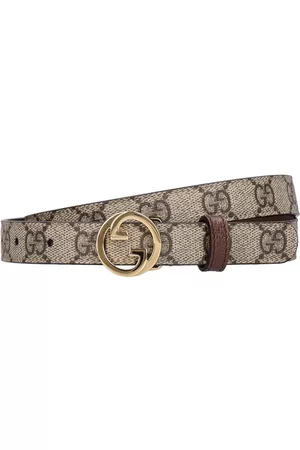 Gucci Women Belts - 2cm Blondie Gg Canvas Thin Belt