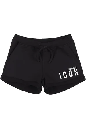 Dsquared2 Logo Print Cotton Sweat Shorts