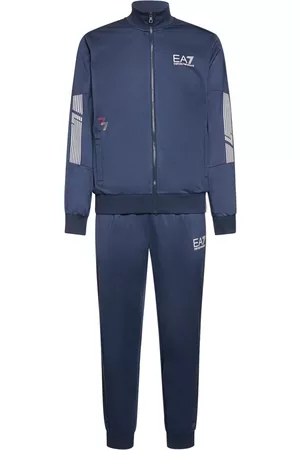 EA7 Men Tracksuits - 7 Lines Poly Tricot Brushed Track Suit