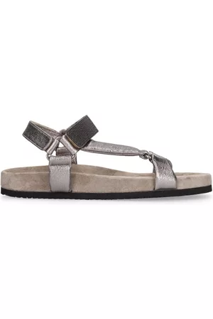 MOSHULU LADIES BLACK SILVER Wedge SANDALS Leather Sandals Size UK 7 Summer  £12.99 - PicClick UK