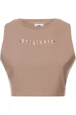 adidas Logo Stretch Cotton Crop Top