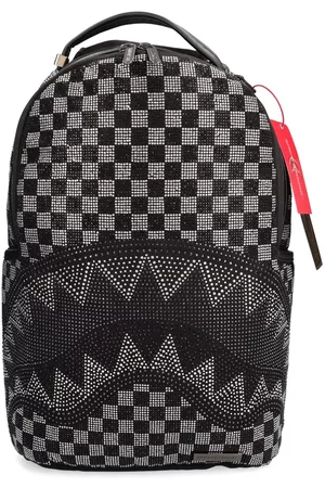 Sprayground Kid Faux-Leather logo-plaque Backpack - Black