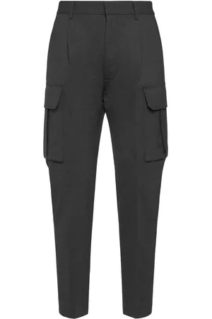 Dsquared2 Men Cargo Trousers - Stretch Wool Cargo Pants