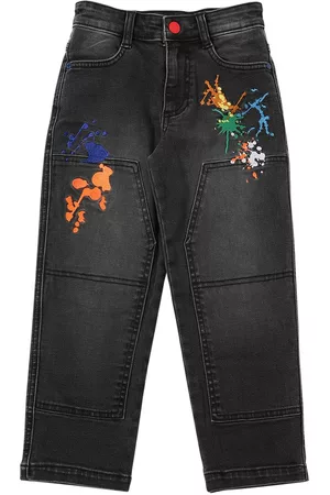 Marc Jacobs Boys Embroidered Jeans - Embroidered Cotton Denim Jeans