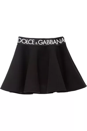 Dolce & Gabbana Girls Skirts - Cotton Mini Skirt W/logo Tape