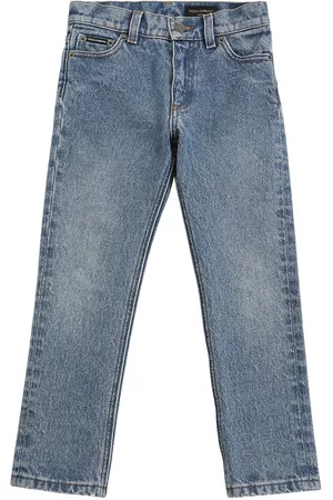 Dolce & Gabbana Girls Jeans - Stonewashed Cotton Jeans