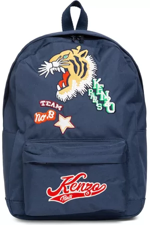 Kenzo Boys Bags - Embroidered Nylon Backpack W/ Logo