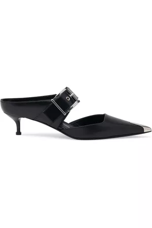 Alexander McQueen Women Leather Sandals - 55mm Punk Leather Mules