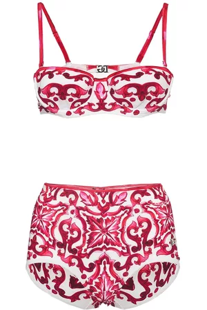 Dolce & Gabbana Women Bikini Sets - Maiolica Printed Jersey Bikini Set