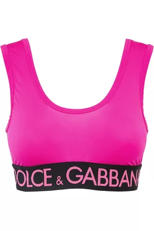 Dolce & Gabbana Women Crop Tops - Logo Stretch Jersey Crop Top