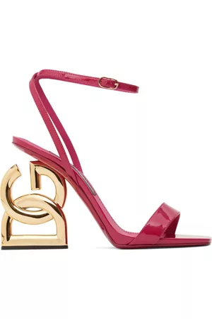Dolce & Gabbana Women Leather Sandals - 105mm Keira Patent Leather Sandals