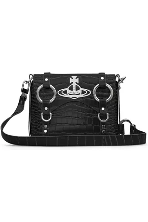 Vivienne Westwood Women Shoulder Bags - Kim Croc Embossed Leather Crossbody Bag