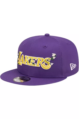 New Era 9fifty La Lakers Flower Wordmark Cap In Purple