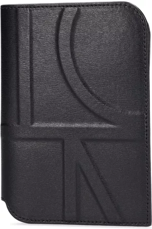 Toteme Monogram Pebble Leather Passport Holder