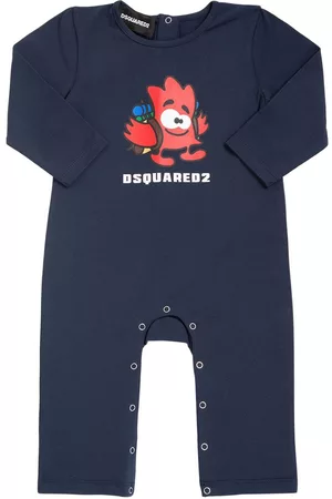 Dsquared2 Girls Bodysuits & All-In-Ones - Printed Cotton Jersey Romper W/logo