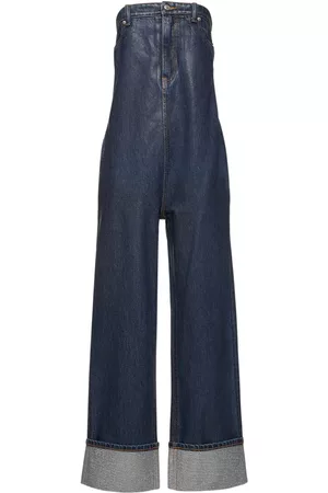 Alexander Wang Women Jumpsuits - Embellished Cotton Strapless Jumpsuit