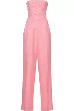Stella McCartney Women Corsets - Crepe Corset Wide Leg Jumpsuit