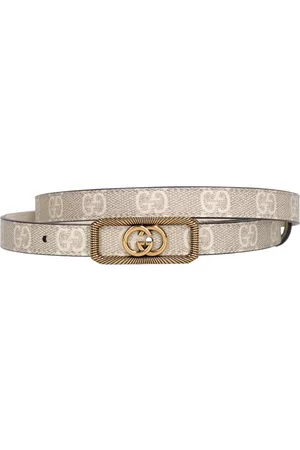 Black Blondie GG Supreme-canvas and leather belt, Gucci