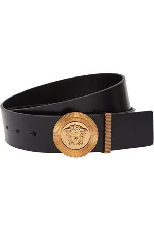 VERSACE MEDUSA BUCKLE BAROCCO BELT BLACK/WHITE