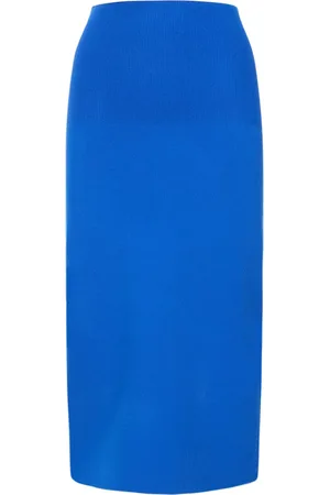 Victoria Beckham Body Fitted Stretch Midi Skirt