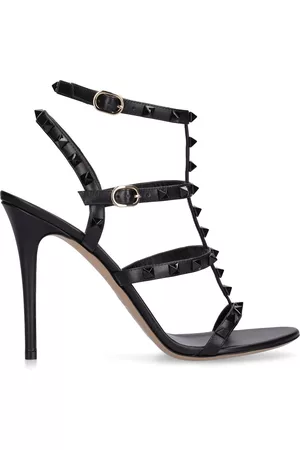 Valentino Garavani Women's Rockstud Metallic Calfskin Ankle Strap Sandal
