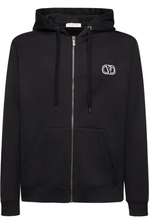 VALENTINO Cotton Sweatshirt Hoodie W/ Logo