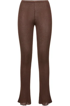 MAGDA BUTRYM Rib Knit Silk Leggings