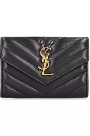 Monogram Small Leather Wallet in Black - Saint Laurent