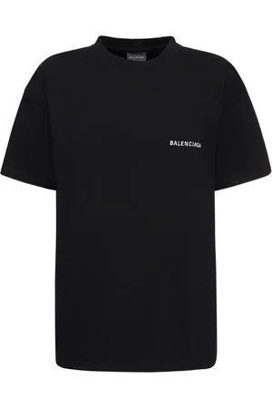 Balenciaga Medium Fit Embroidered Cotton T-shirt