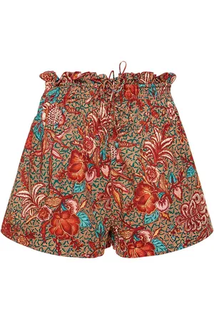 ULLA JOHNSON Rylan Printed Cotton Shorts