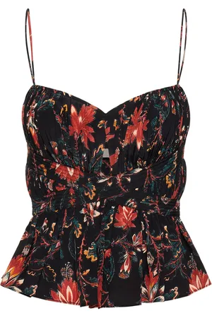 ULLA JOHNSON Zuma Silk Crop Top