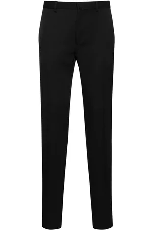 Buy Men Black Slim Fit Solid Casual Trousers Online  743349  Allen Solly