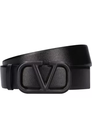 10mm v logo signature leather belt - Valentino Garavani - Women