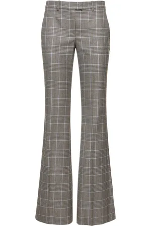 Michael Kors Haylee Wool Crepe Tailored Flared Pants