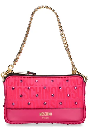 Moschino Swarovski Crystal Embellished Heart Shoulder Bag In