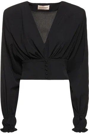 ALEXANDRE VAUTHIER Gathered Crepe Crop Top
