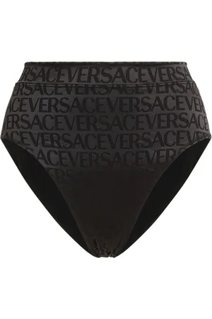 Tan Greca Thong by Versace Underwear on Sale
