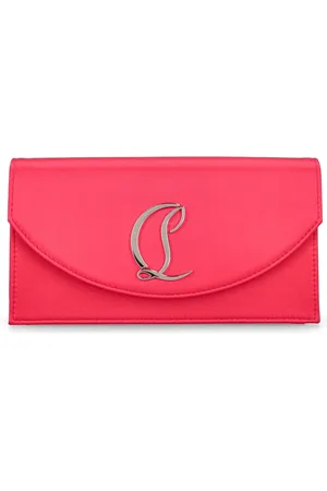 Christian Louboutin Small Logo Crepe Satin Clutch