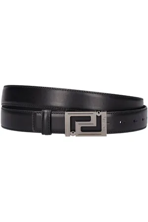 4cm logo webbing & leather belt - Versace - Men