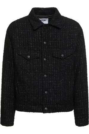 Jacket - Cotton tweed, black, silver & green — Fashion