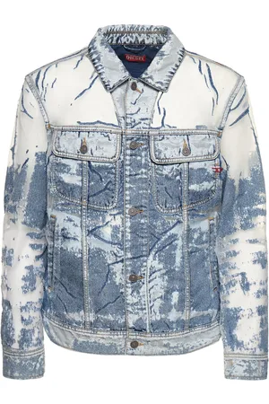 Men Letter Print Back Denim Jacket | Customised denim jacket, Denim jacket,  Mens fashion denim