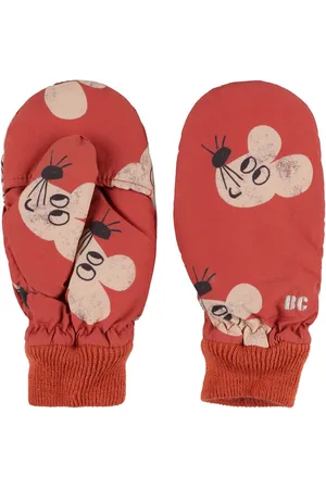 Kids Bape Red Baby Milo Nordic Gloves - Red