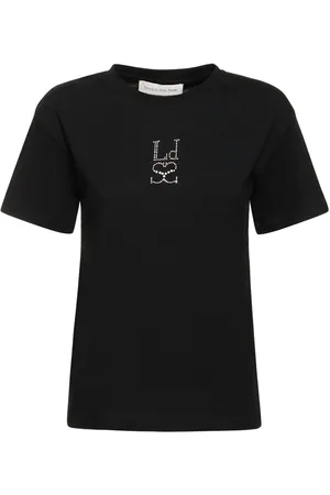 Ludovic De Saint Sernin Crystal Logo Jersey Crewneck T-shirt