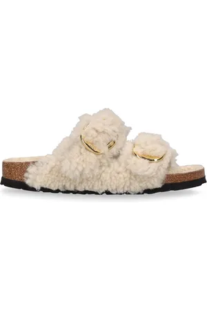 Birkenstock Arizona Shearling big-buckle Sandals - Farfetch