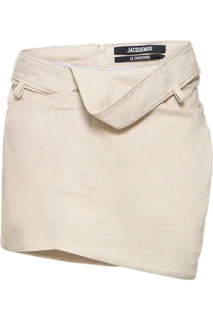 Jacquemus La Mini Jupe Bahia Canvas Mini Skirt