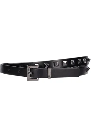 Valentino Garavani Roman Stud Reversible Belt - Black